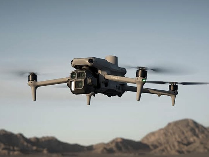 Survey drone in flight